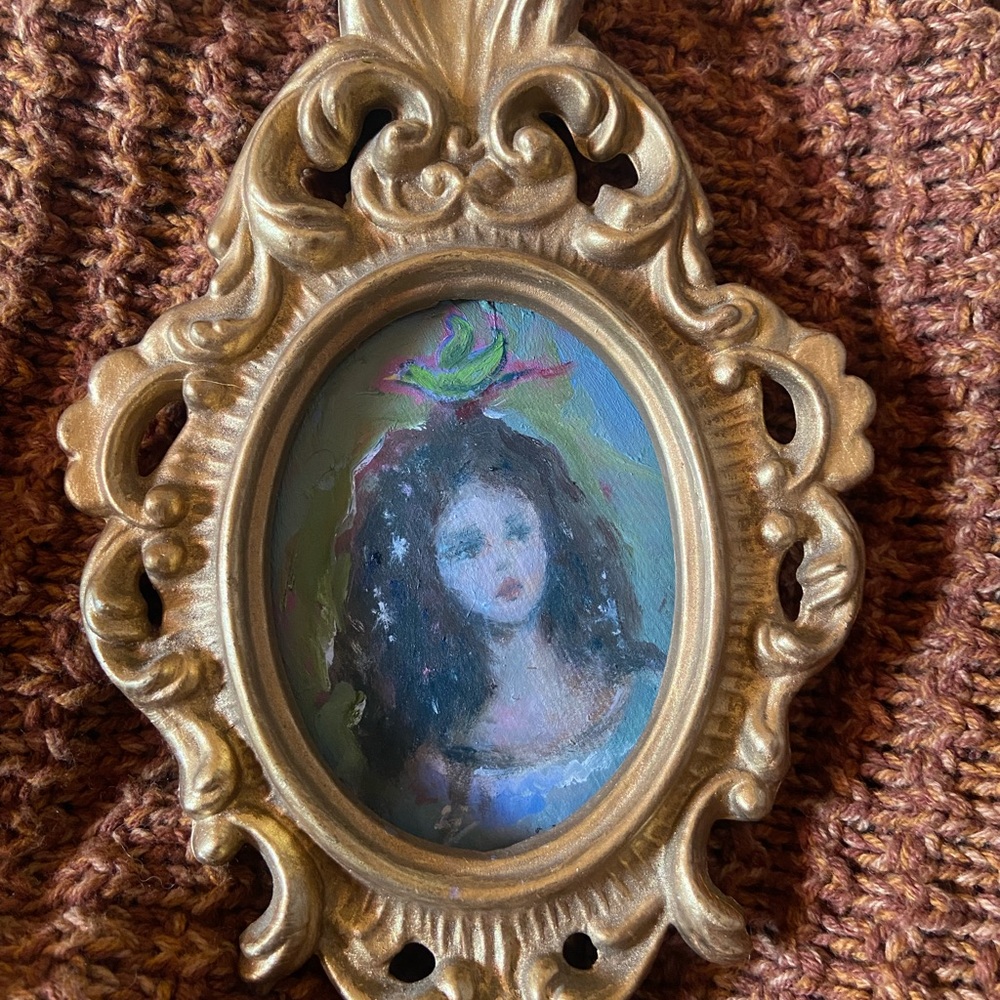original oil painting,framed,signed